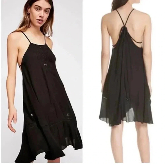 Free People Dresses & Skirts - Intimately Free People Heat Wave Tunic Black Dress